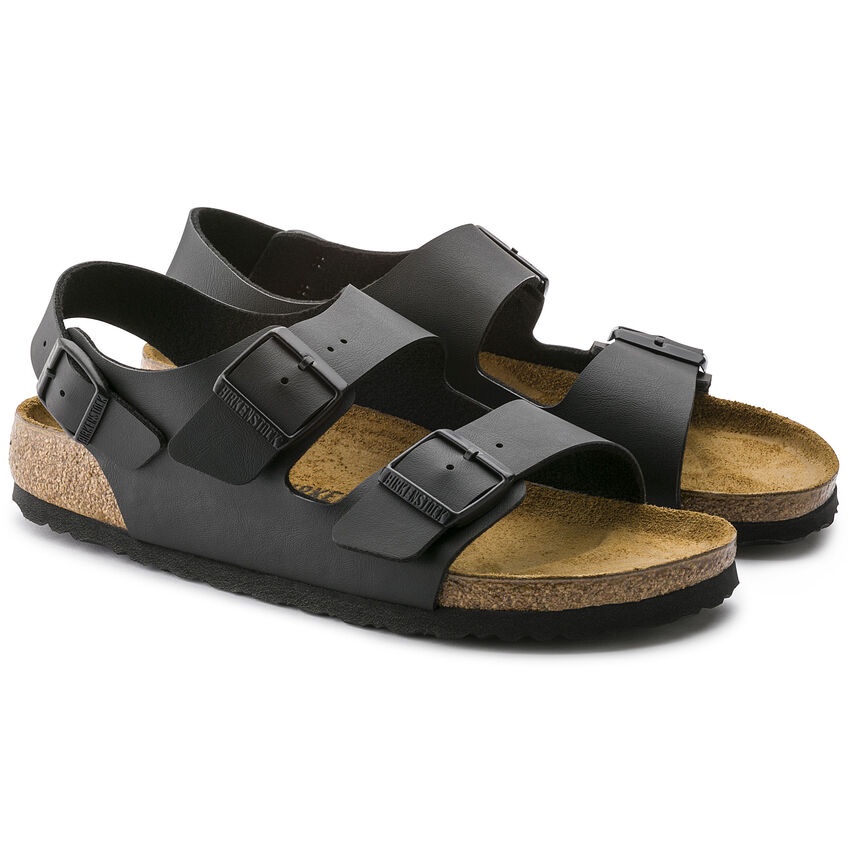 [8/3] Dép Quai Ngang Nam BIRKENSTOCK Milano Birko-Flor Black BCK34791 Màu Đen