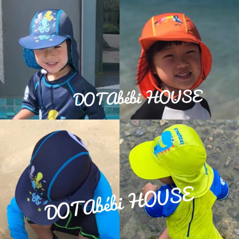 [SIZE TO] UPF 50+ Mũ nón bơi/đi biển che gáy - chống nắng size đại cho bé lớn - DOTAbébi HOUSE