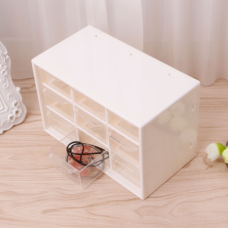 Hộp Nhựa Đựng Đồ Trang Điểm 9 Ngăn Tiện Lợi