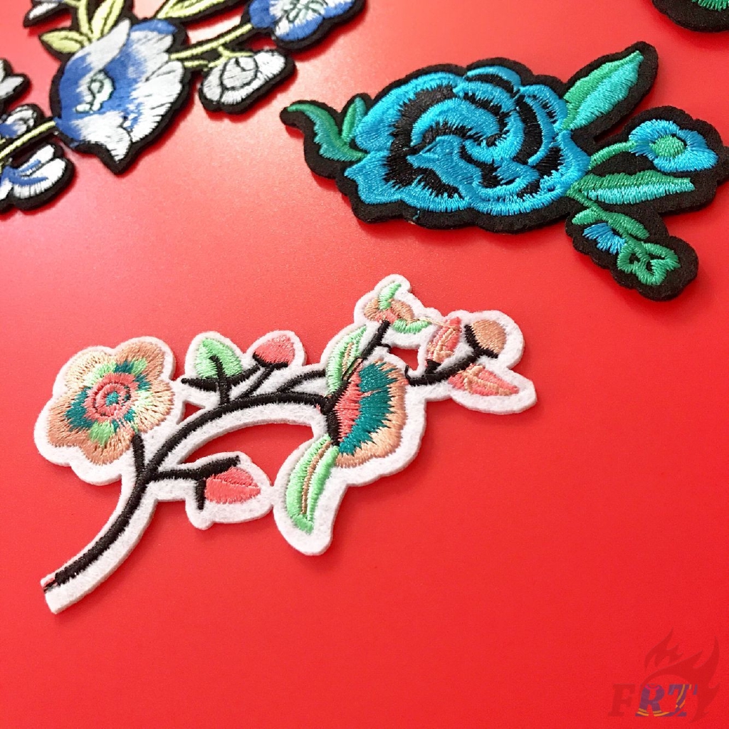 ☸ Flowers Patch ☸ 1Pc Diy Sew on Iron on Badges Patches Apparel Appliques