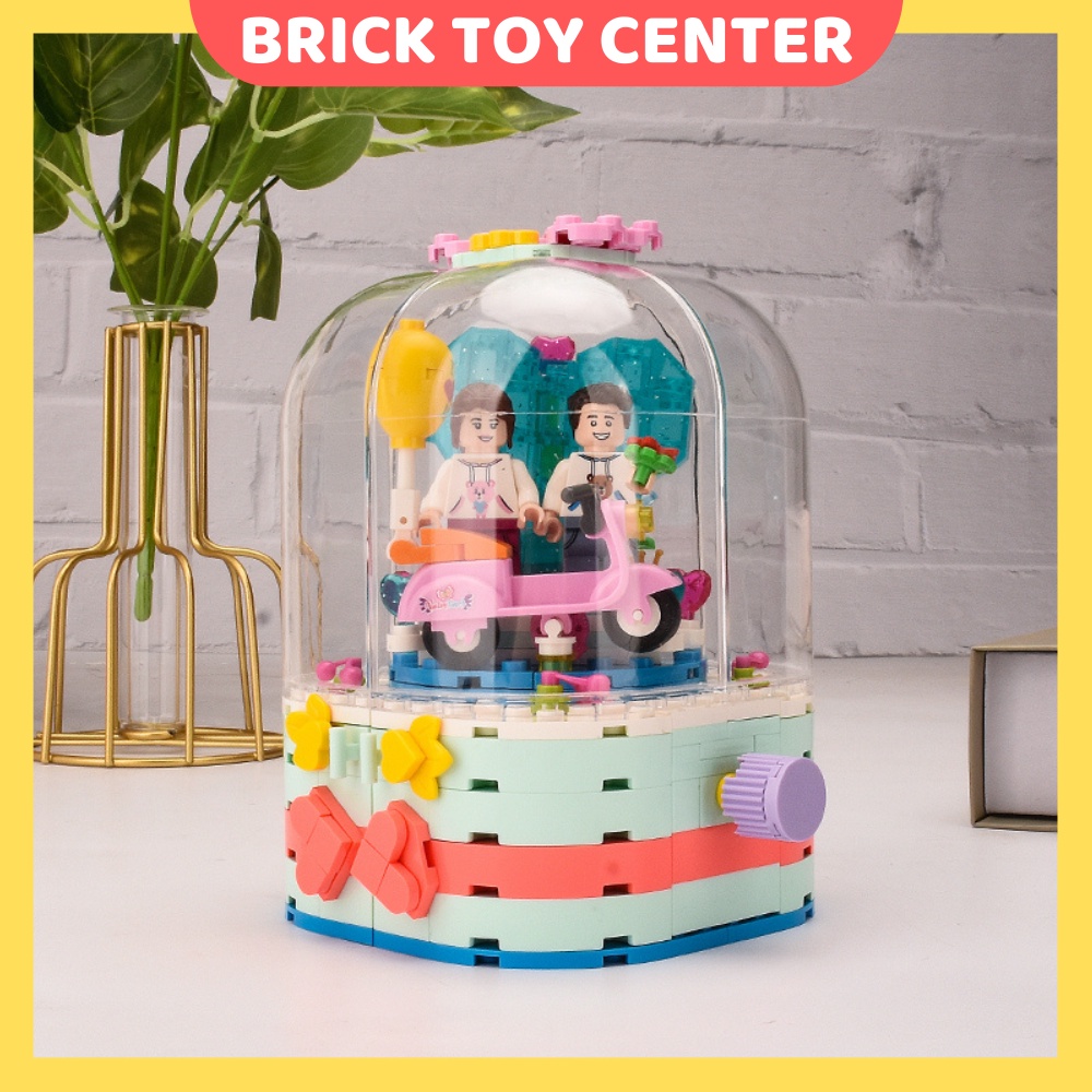 Đồ chơi lắp ráp Sembo block 601133 mô hình hộp xoay quà tặng người yêu 286 chi tiết quà Valentine