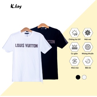 Áo Thun Nam Cổ Tròn Kboy Shop Áo Phông 100% Cotton Co Giãn 2 màu Trắng Đen dáng ôm phối cực cá tính - V108