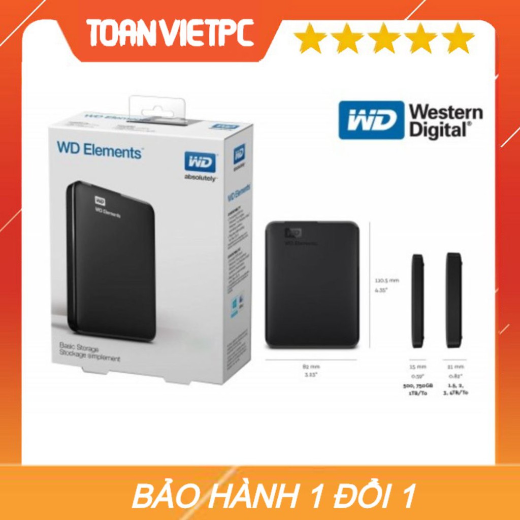 Box gắn HDD WESTERN Chuẩn Sata 2.5 - Usb 3.0 đen nhám