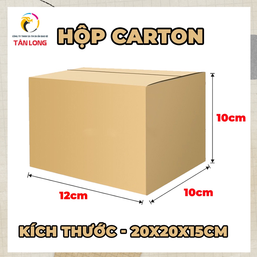 Thùng carton đóng hàng 12x10x10cm, hộp carton nắp gài, hộp quà tặng, đựng quần áo giá tận xưởng