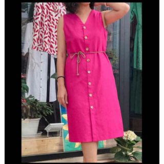 Vải Linen bột hồng sen 2020