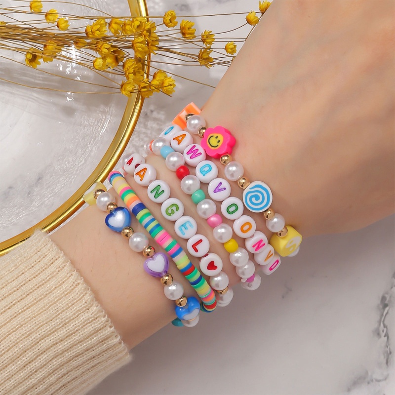 Vòng Tay Đất Sét Nhiều Lớp Phong Cách Bohemian