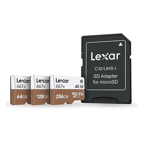 Thẻ Nhớ MicroSDXC Lexar Professional 667X V30 U3 4K A2 128GB R100MB/s (Vàng) - Không Box