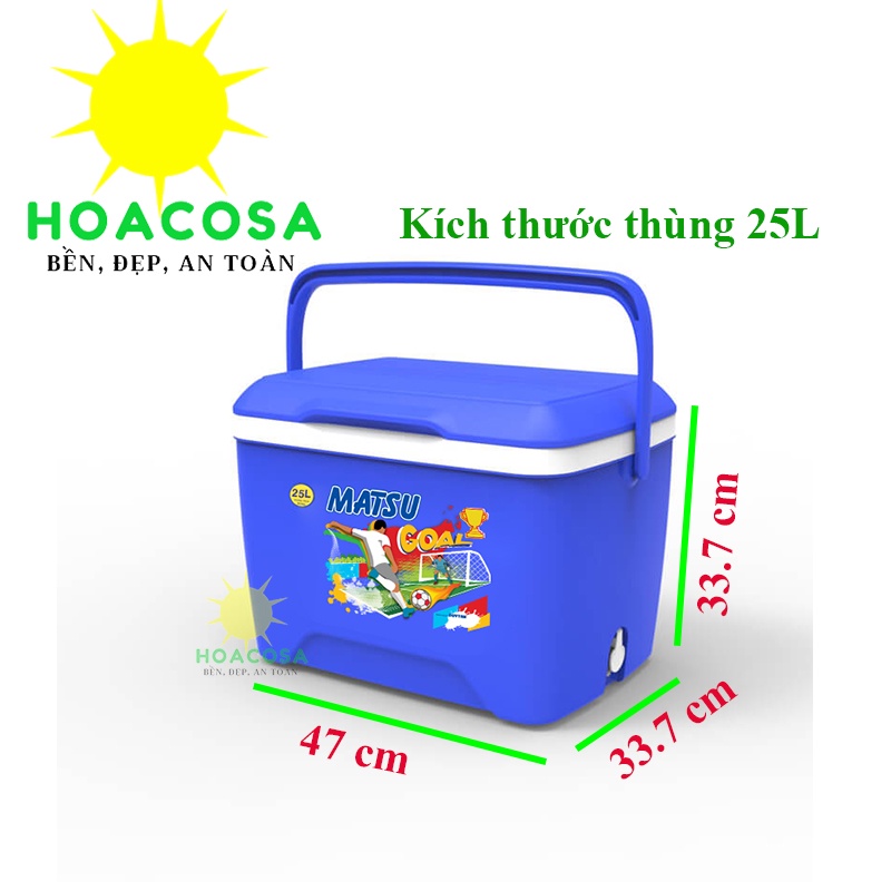 Thùng Đá Matsu 25L Duy Tân- Có Vòi Xả, Kiểu Dáng Đẹp, Giữ Đá Lâu- Đồ Gia Dụng Hoacosa.