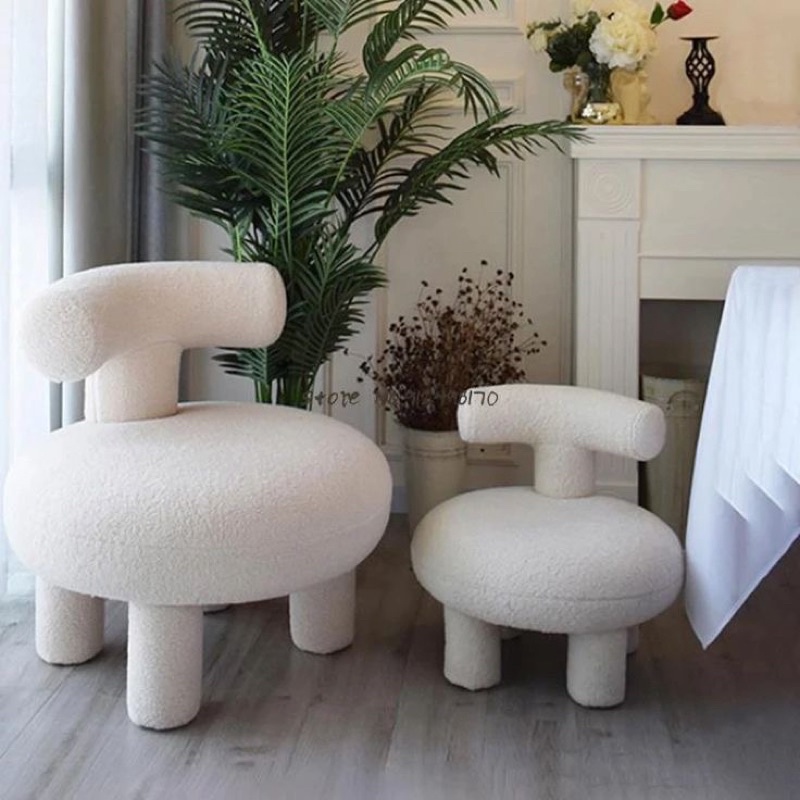 Ghế sofa decor nỉ lông xù