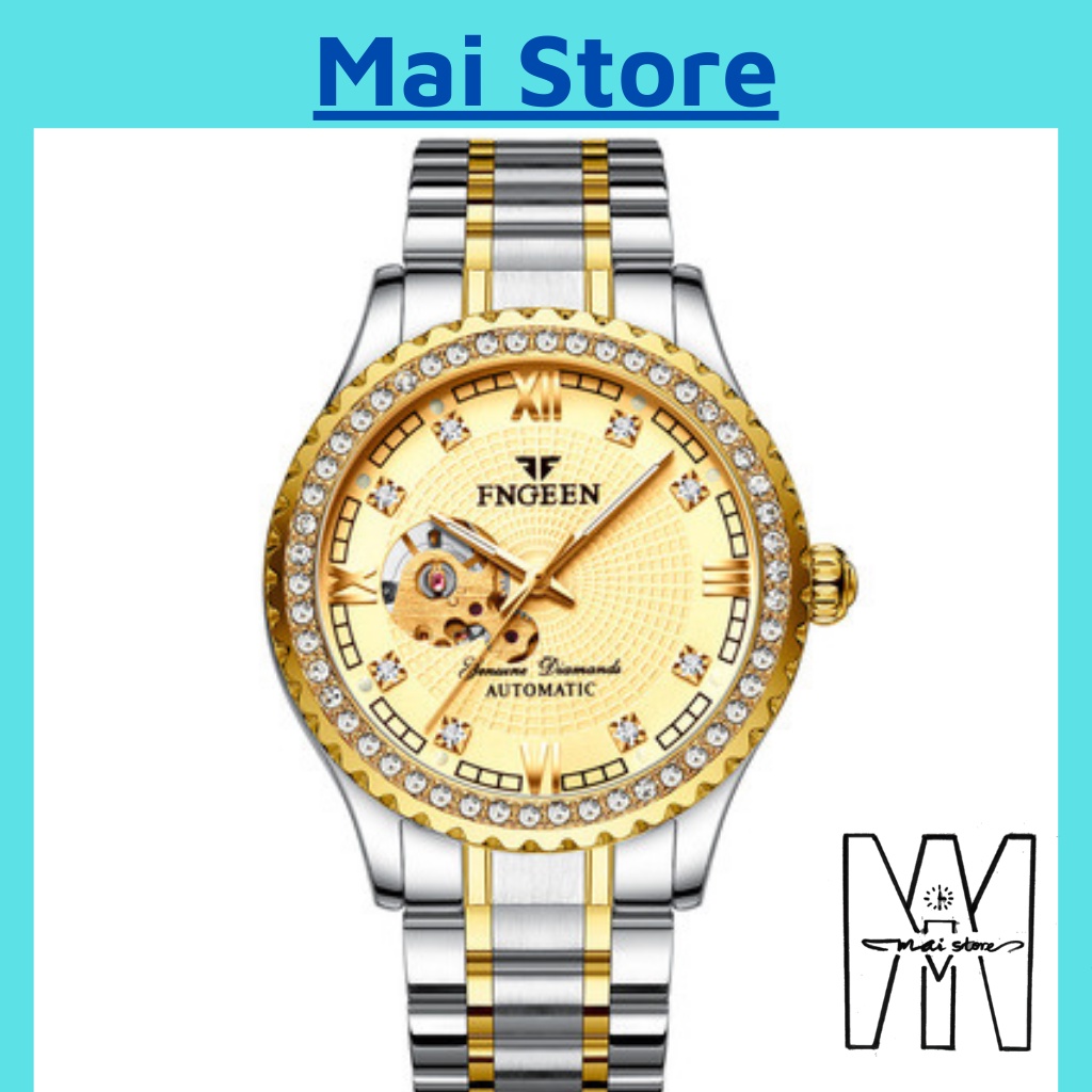 Đồng hồ cơ nam tự động FNGEEN 8073 chính hãng ,đẳng cấp- thời thượng, dây thép không gỉ,chống nước ,chống xước cực tốt.