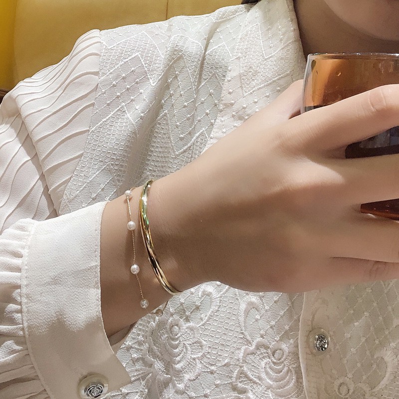 Lắc tay, vòng tay 2 lớp đính hạt [ Novset ]