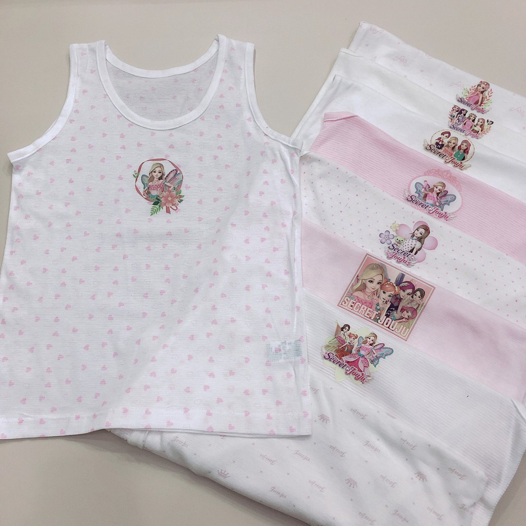 Áo ba lỗ công chúa cotton giấy, cotton xuất Hàn. HA1036 (nhiều màu)