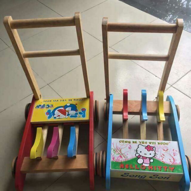 Xe Gỗ Tập Đi 3 Con Gà Cho Bé