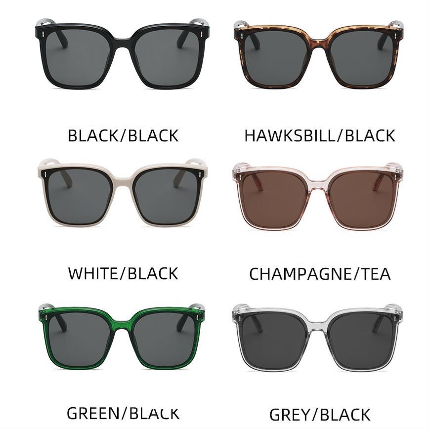 Kính Mát Vuông Nhỏ Chống Tia UV400 Màu Đen Phong Cách retro Hàn Quốc Cho Nam Và Nữ