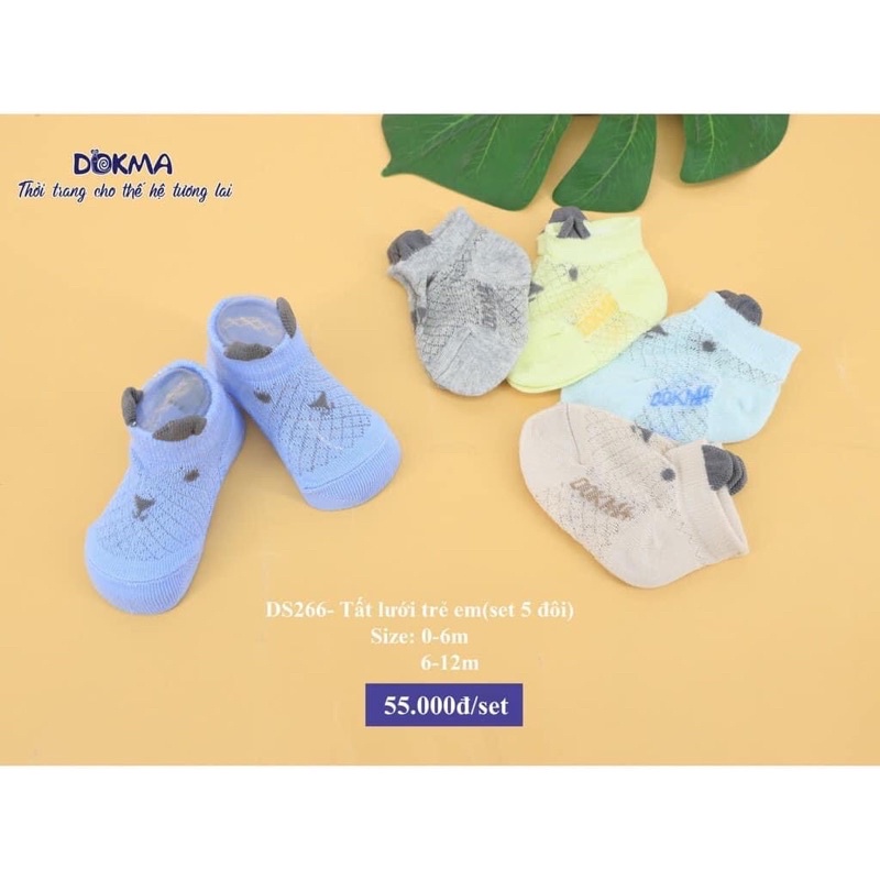 Set 5 đôi tất lưới Dokma cho bé từ sơ sinh đến 1 tuổi