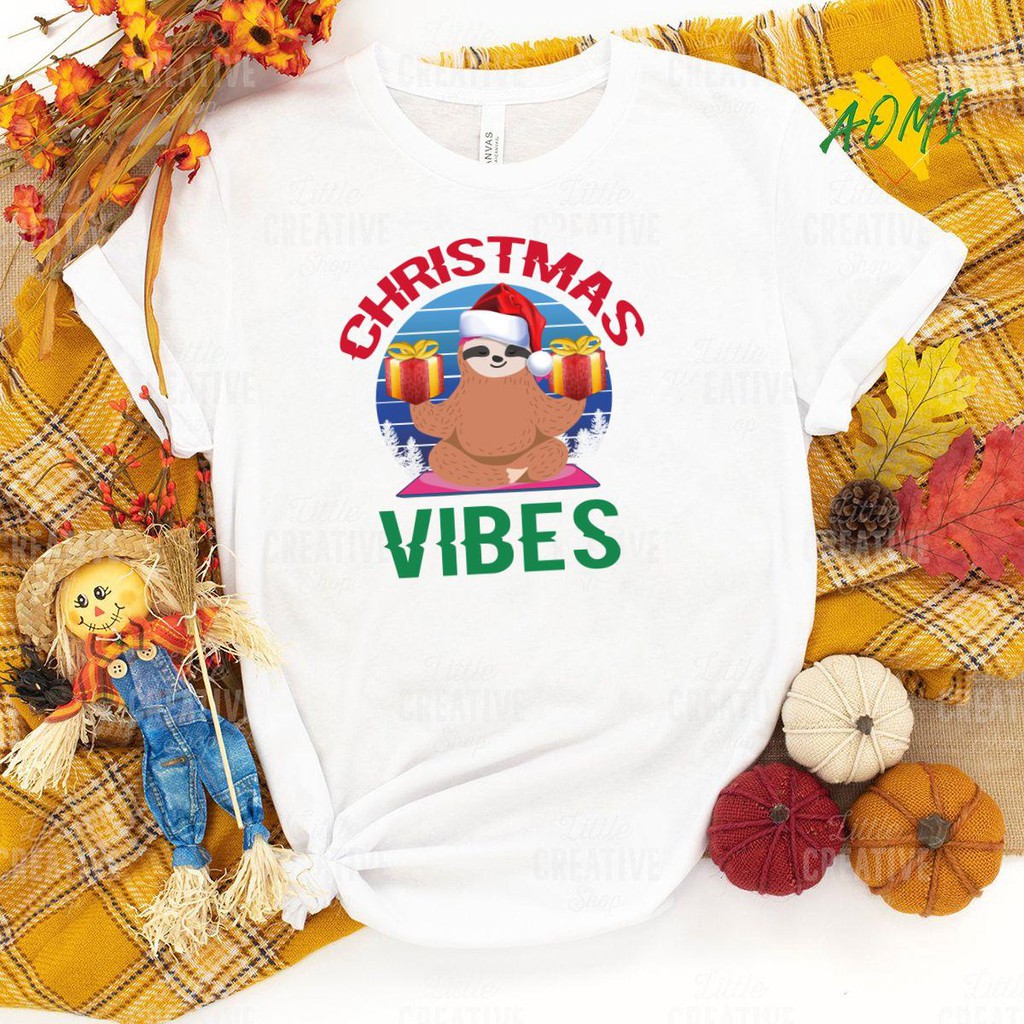 ÁO THUN UNISEX AOMI CHRISTMAS VIBES TAY NGẮN TAY LỠ NAM NỮ CHẤT VẢI LOẠI MỘT