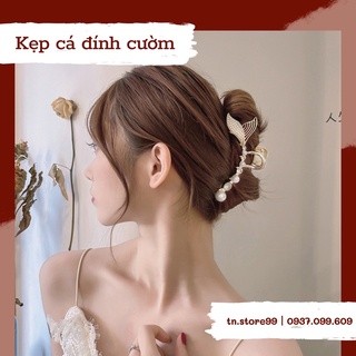 KẸP CÁ KIM LOẠI ĐÍNH CƯỜM