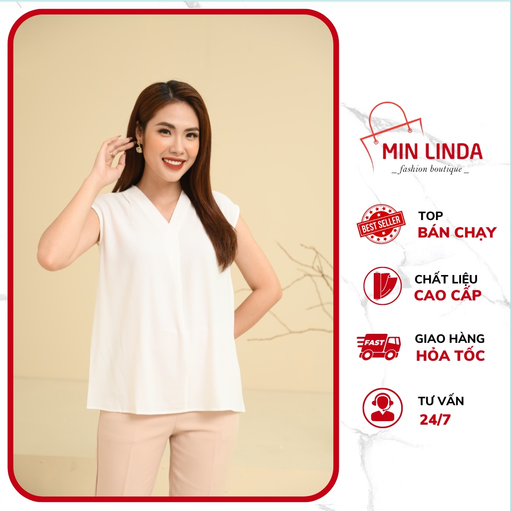 Áo Sát Nách Phong Cách Công Sở Dành Cho Nữ, Chất Liệu Tuyết Mưa Cao Cấp Thoáng Mát - Min.Linda Shop