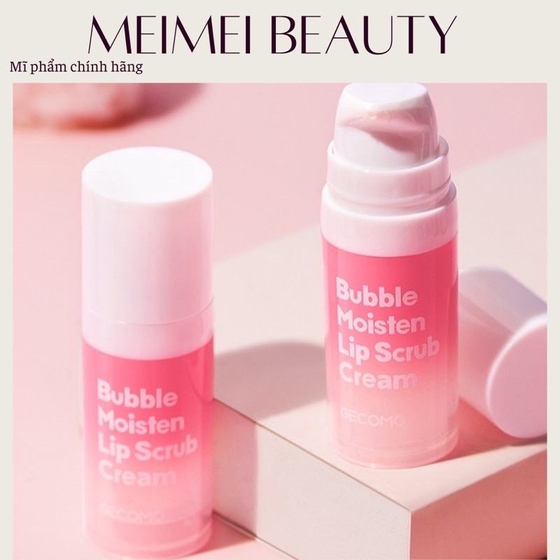 Tẩy da chết môi sủi bọt Gecomo Bubble Moisten Lip Scrub Cream Mei Mei Beauty