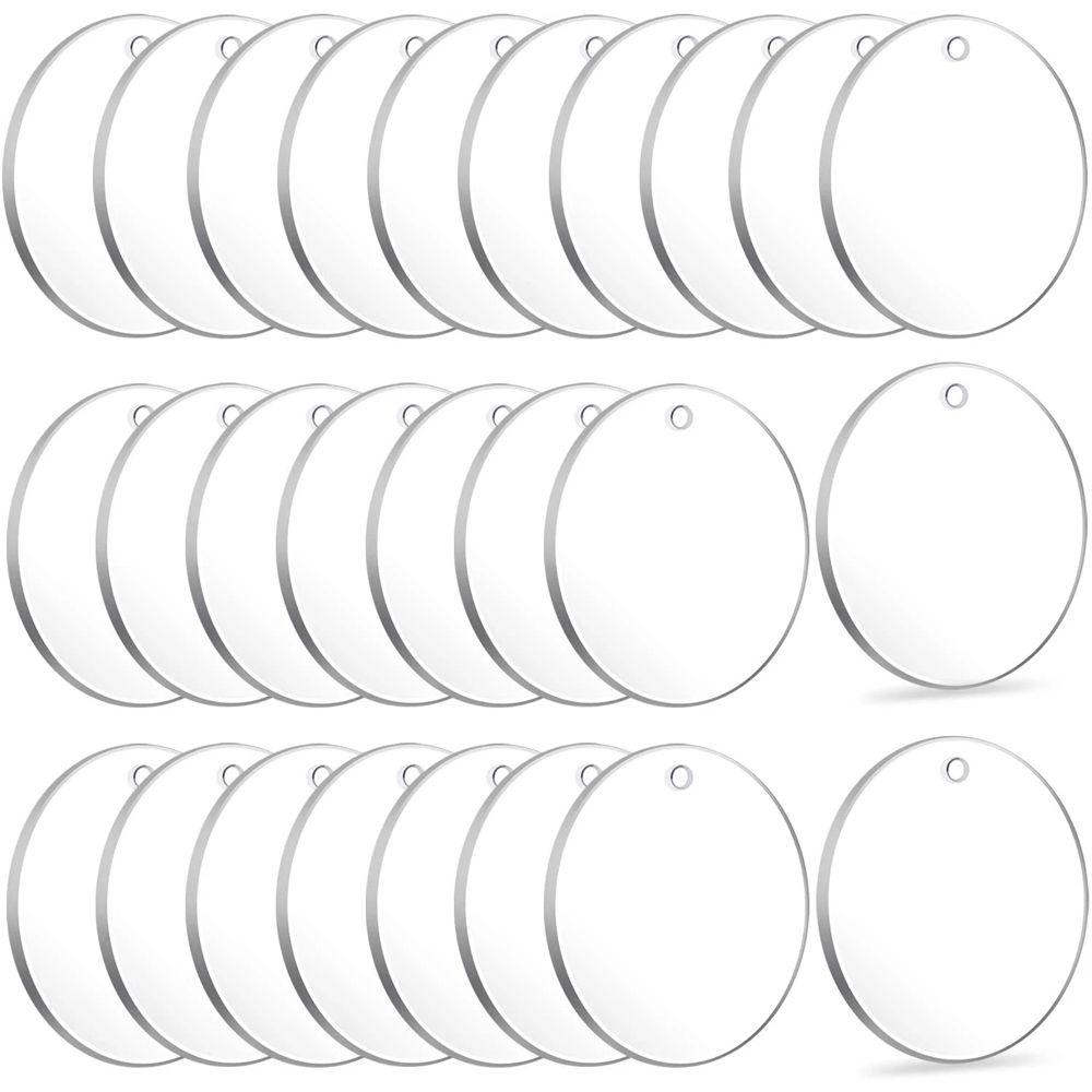 LANFY Đĩa Trống 2 Inch DIY Làm Móc Khóa / Mặt Dây Chuyền Bằng Acrylic