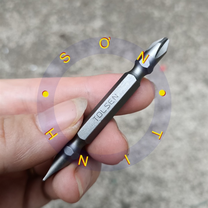 Tô vít 2 đầu Tolsen 20361 ( + ) &amp; ( - ) bake dẹp