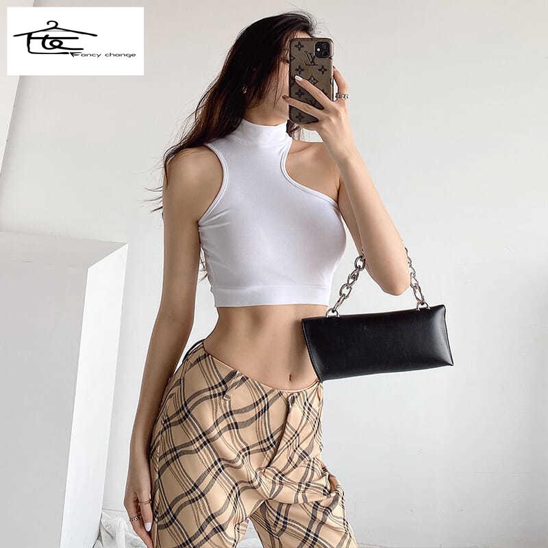 Hàng Có Sẵn Bán Chạy~Áo Ba Lỗ Khoét Lưng Khoét Rỗng Hở Vai Đẹp Quyến Rũ Phong Cách Âu Mỹ Mùa Hè Cho Nữ