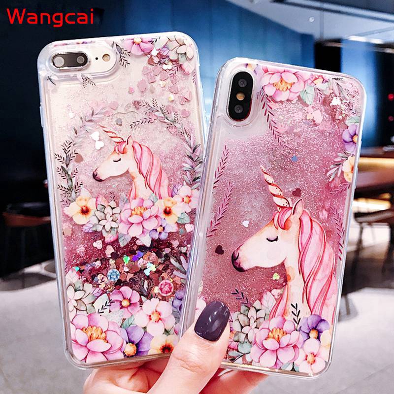 Ốp điện thoại cát lún trong suốt họa tiết hoạt hình cho Samsung Galaxy Note 10+ 10 Plus 9 8 5