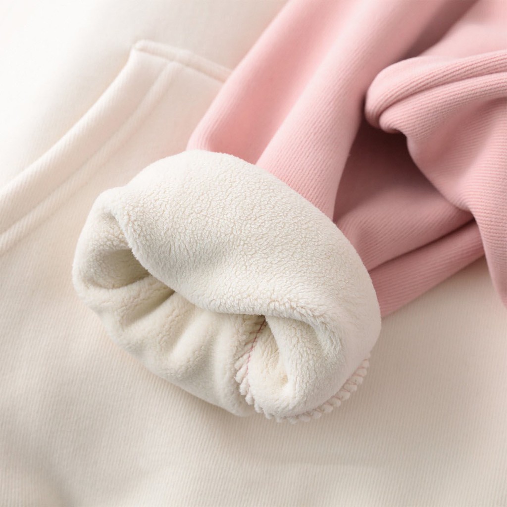 Áo hoodie nữ len tăm cận chất dày dặn lót lông | BigBuy360 - bigbuy360.vn