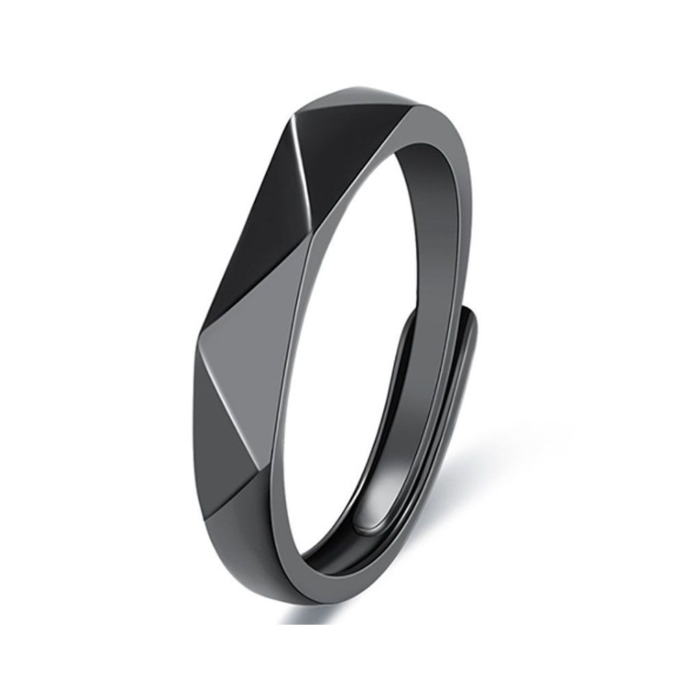 Nhẫn Đôi Hình Kim Cương Trắng Đen Sáng Tạo|Hình Học / Nhiều Màu Đơn Giản Có Thể Điều Chỉnh