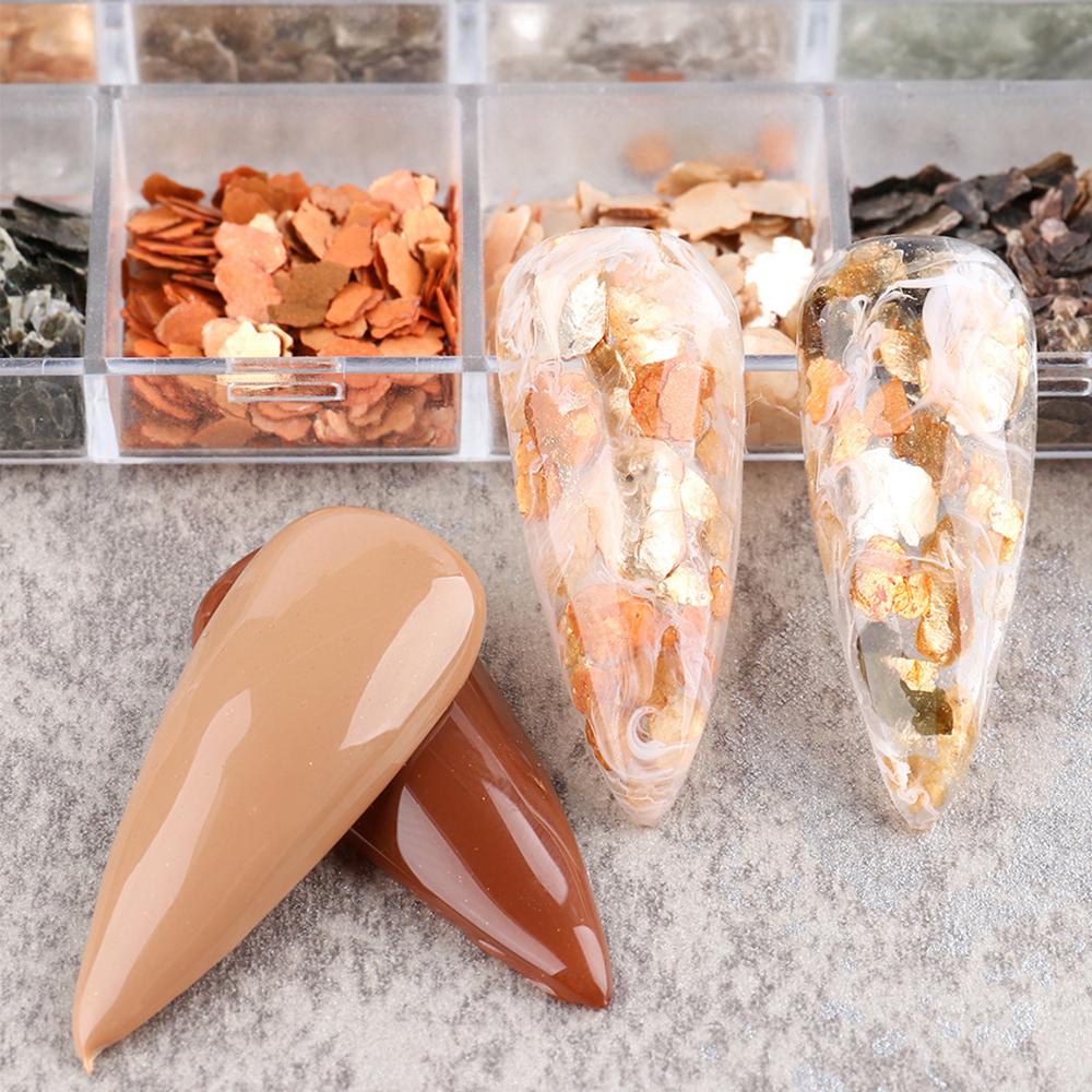 Hình Dán Móng Tay 3D Ánh Kim Ngọc Trai / Vỏ Sò Siêu Mỏng Cho Nữ