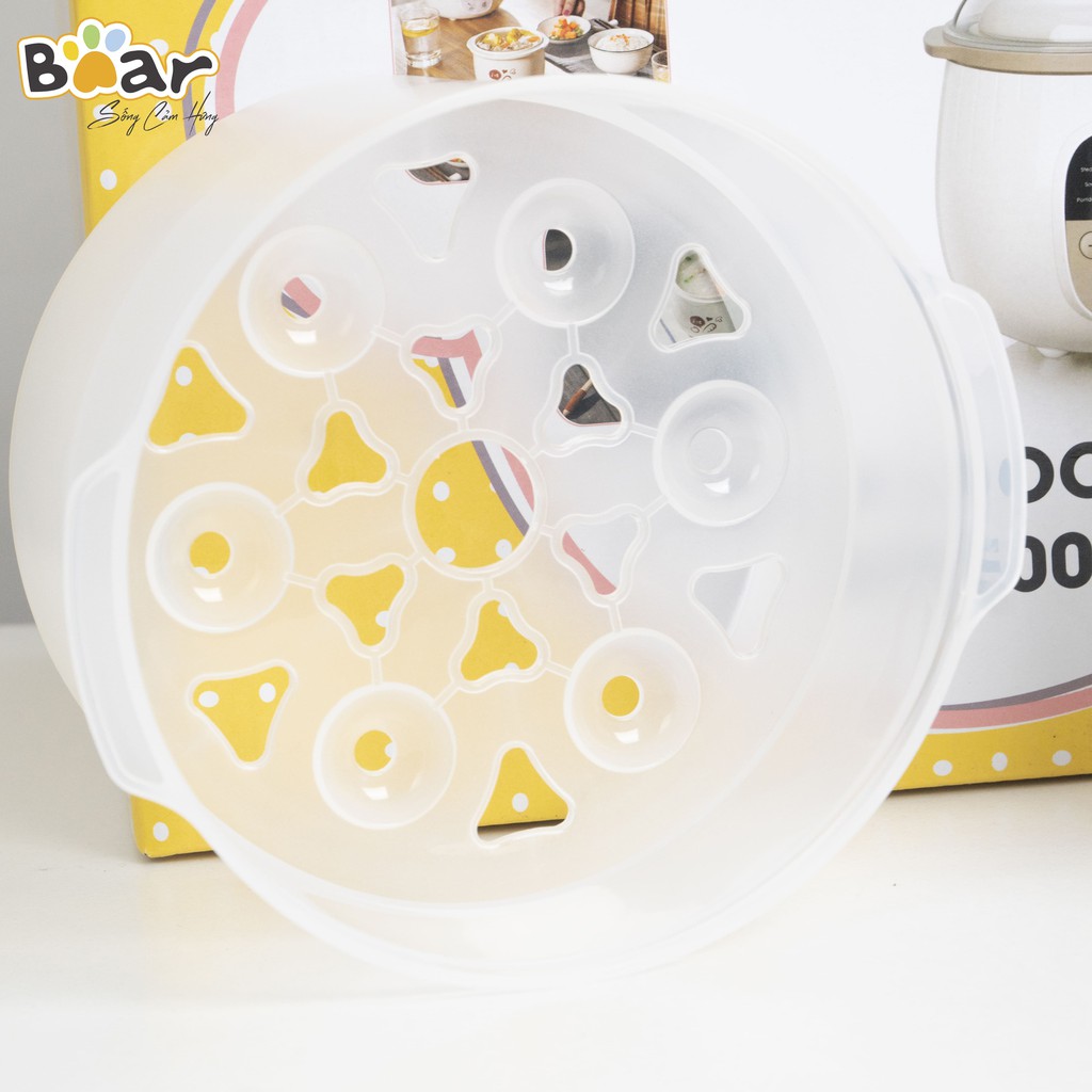 Nồi nấu đồ ăn chậm 0,8L Bear SUBE001 cho trẻ em, an toàn tiện dụng phù hợp toàn bộ người trong gia đình