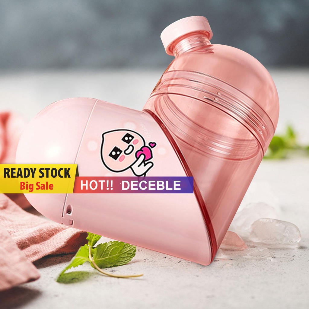 Bình Nước Thể Thao Hình Trái Tim Dạng Xoay Tiện Lợi Khi Đi Du Lịch
