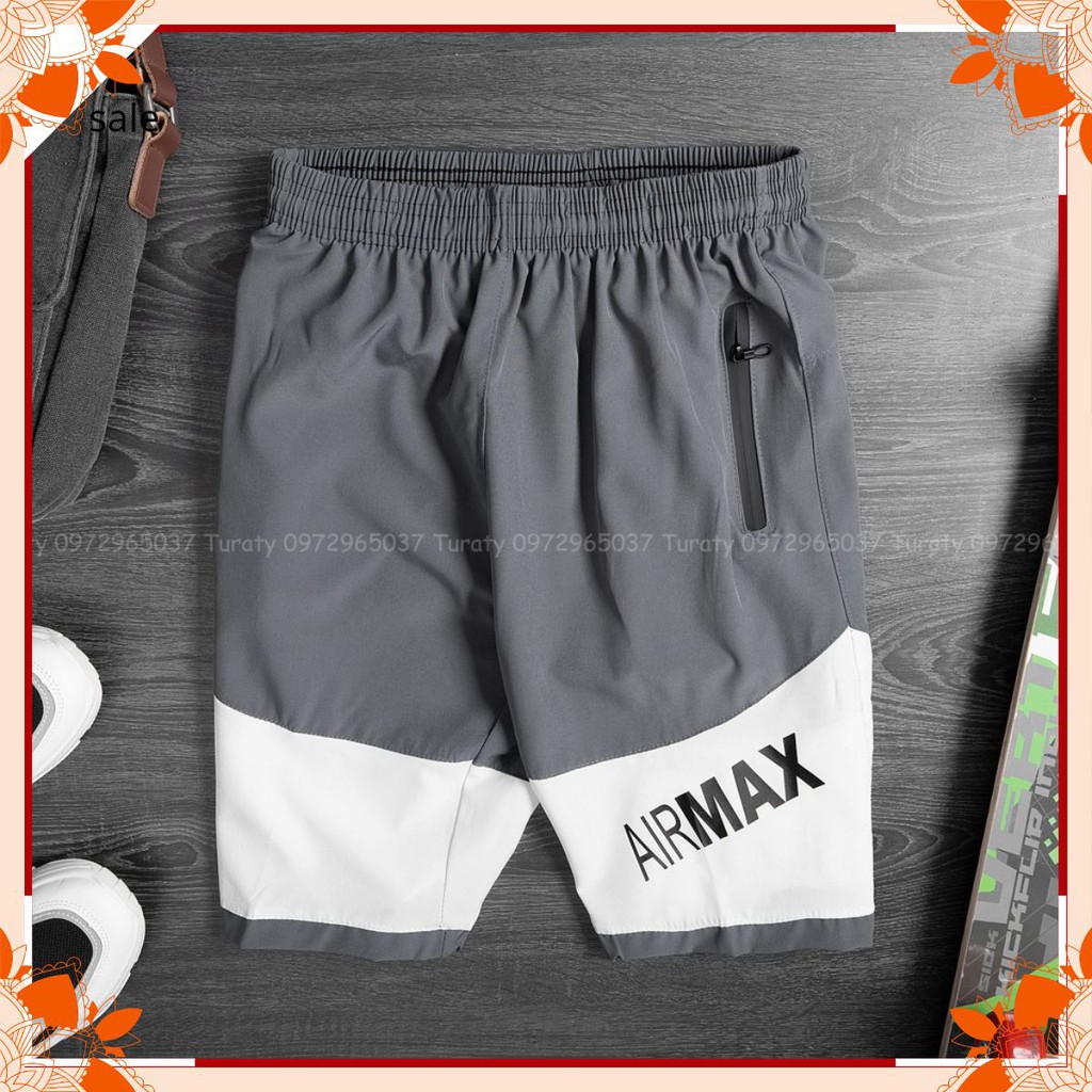Quần Đùi Nam AirMax Mẫu Quần Short Nam Dáng Thể Thao Có Dây Rút Hàng Đẹp Co Giãn jone.shop7 jone.shop1