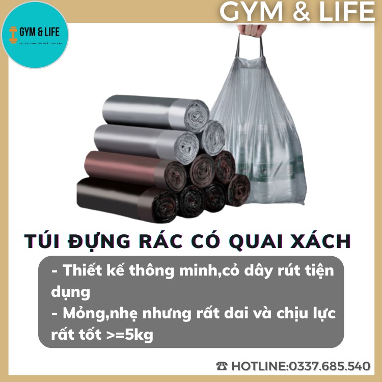 Túi đựng rác tự hủy sinh học có quai xách siêu tiện dụng – Bao đựng rác siêu bền,đẹp