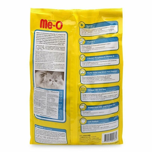 Thức ăn cho mèo con hạt Me-O Kitten 1.1Kg vị cá biển