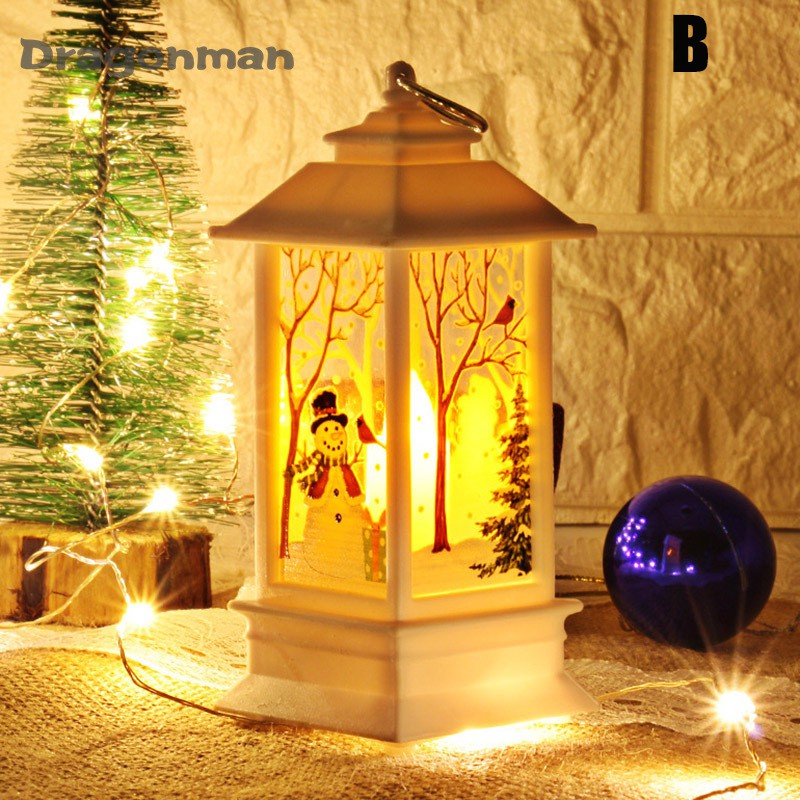 Small Christmas Lantern Lamp Desk Light Festival Table Decoration for Home Bar