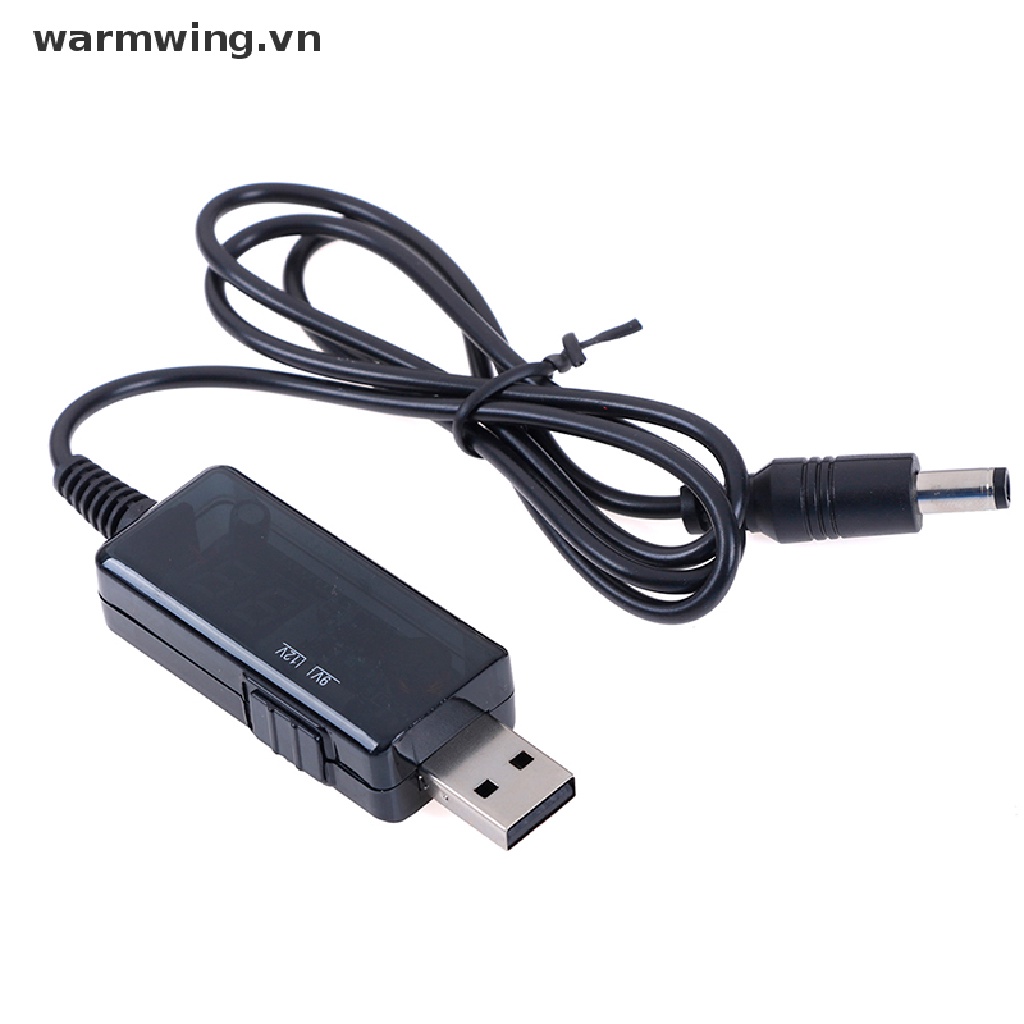 【warmwing】 Usb booster cable 5V step up to 9V 12V voltage converter 1A step-up display .