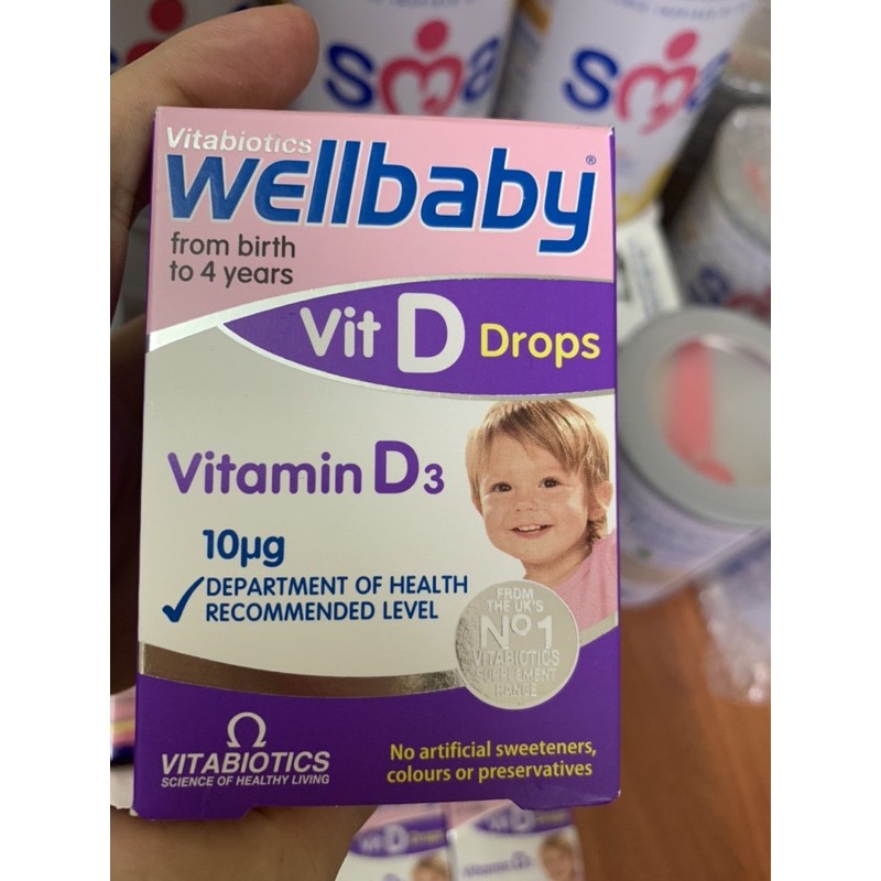 Wellbaby Vitamin D3 cho bé từ 0-4 tuổi