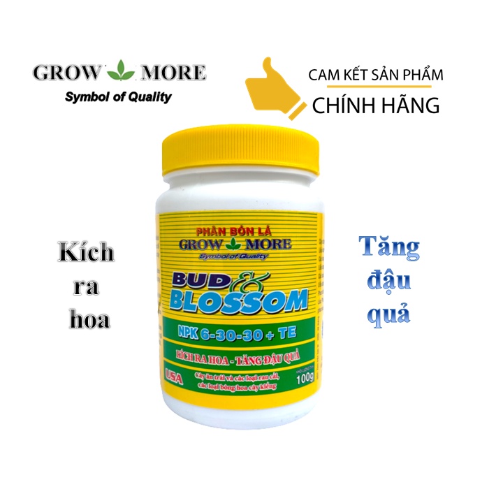 Phân bón lá Growmore 6-30-30 TE USA hộp 100g