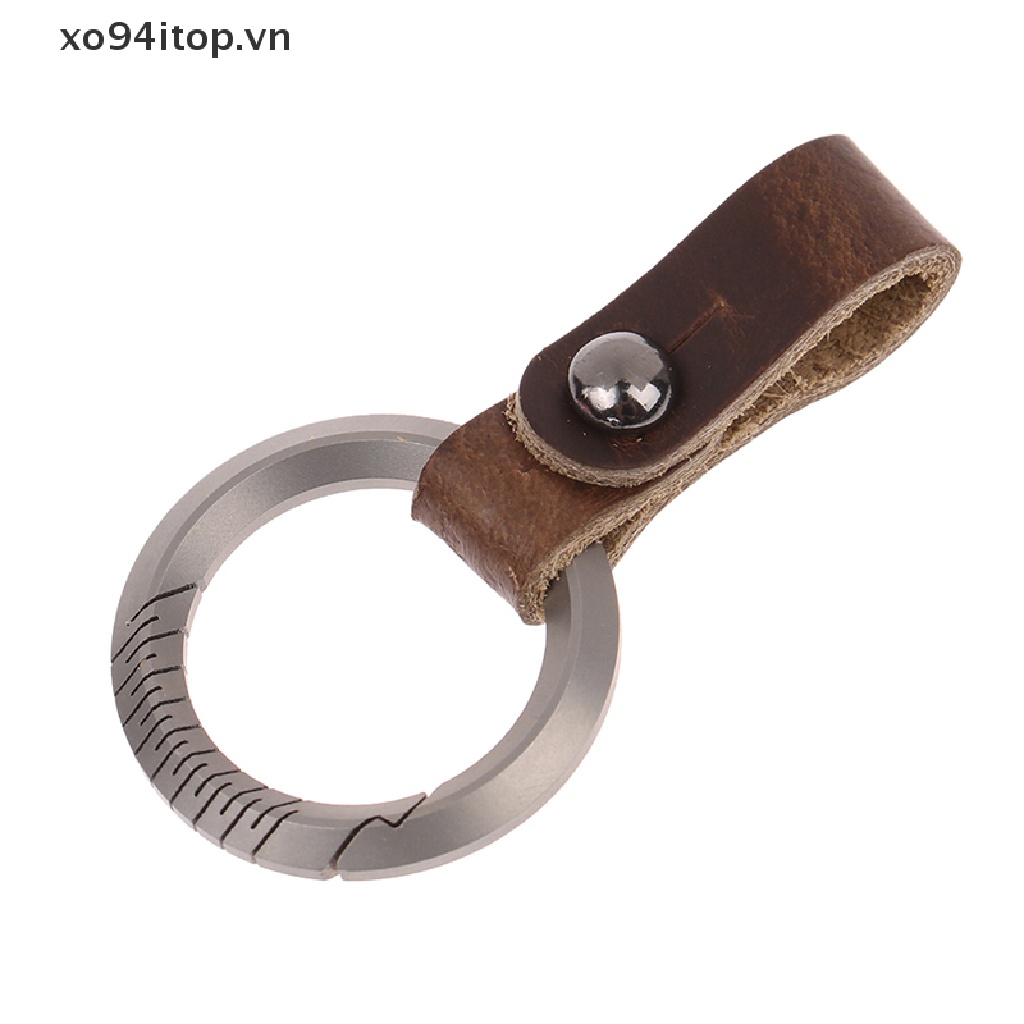 Móc khóa bằng da hợp kim titan EDC sử dụng ngoài trời tiện lợi