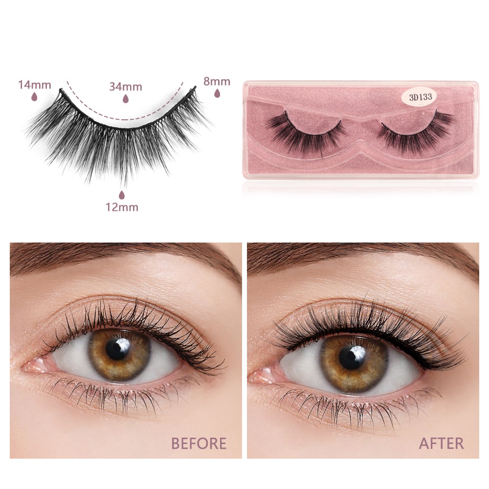 Cặp lông mi giả MAGEFY dài dày cong tự nhiên trang điểm hàng ngày/ hẹn hò