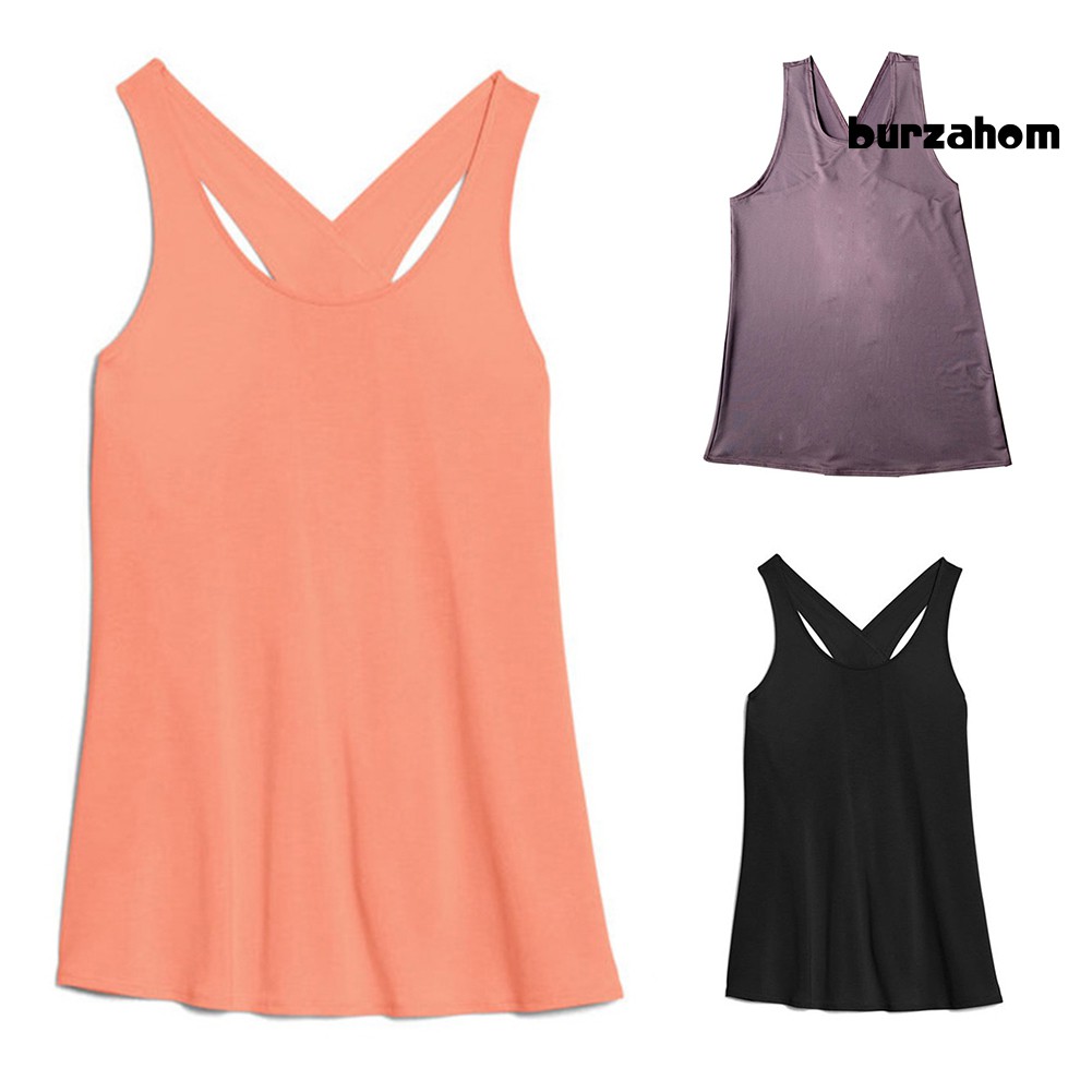 Áo Tank Top Thể Thao Đan Dây Chéo Lưng Thời Trang Quyến Rũ Cho Nữ