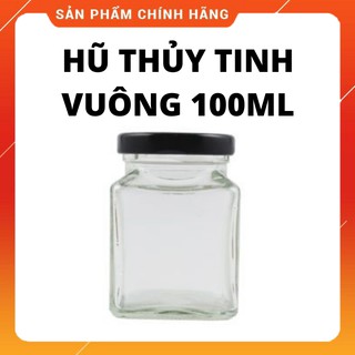 [combo 10 hũ] HŨ THỦY TINH HÌNH VUÔNG 100ML