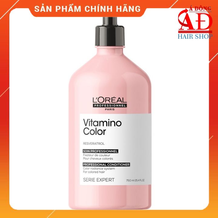 DẦU XẢ LOREAL VITAMINO COLOR RESVERATROL 2021 GIỮ MÀU TÓC NHUỘM 750ML