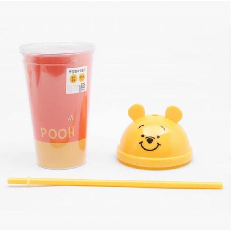 Ly nhựa 2 lớp Hàn quốc gấu Pooh