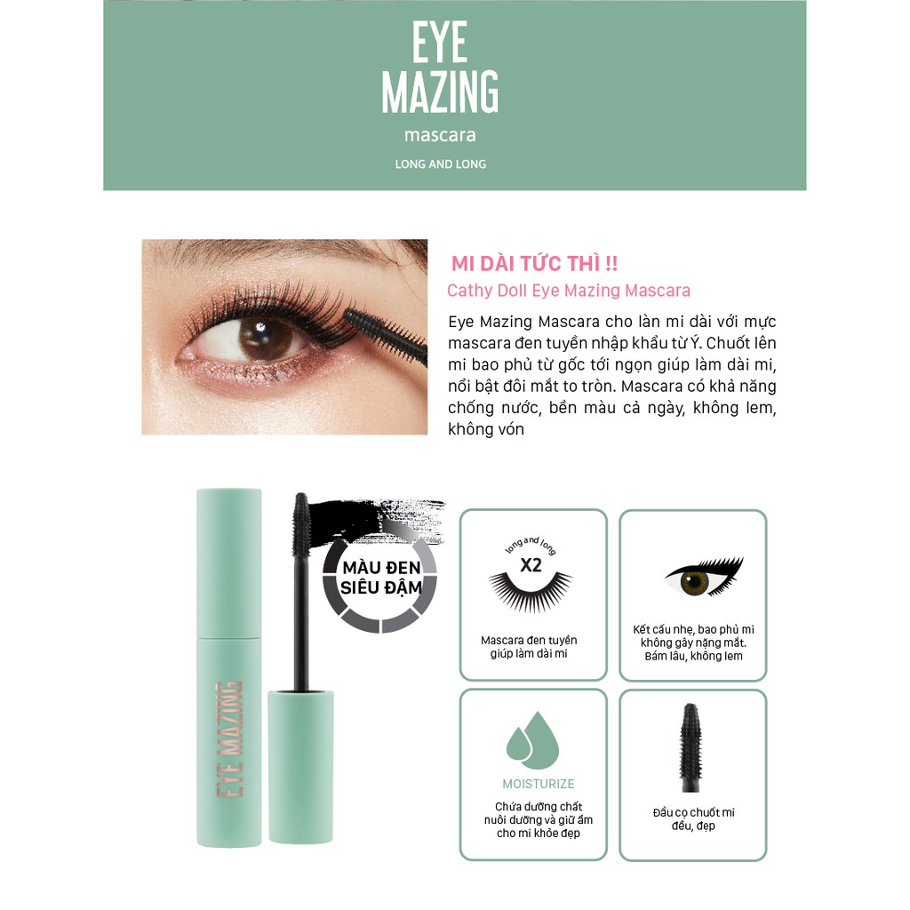 Mascara dài mi Cathy Doll Eye Mazing Mascara 9g | BigBuy360 - bigbuy360.vn