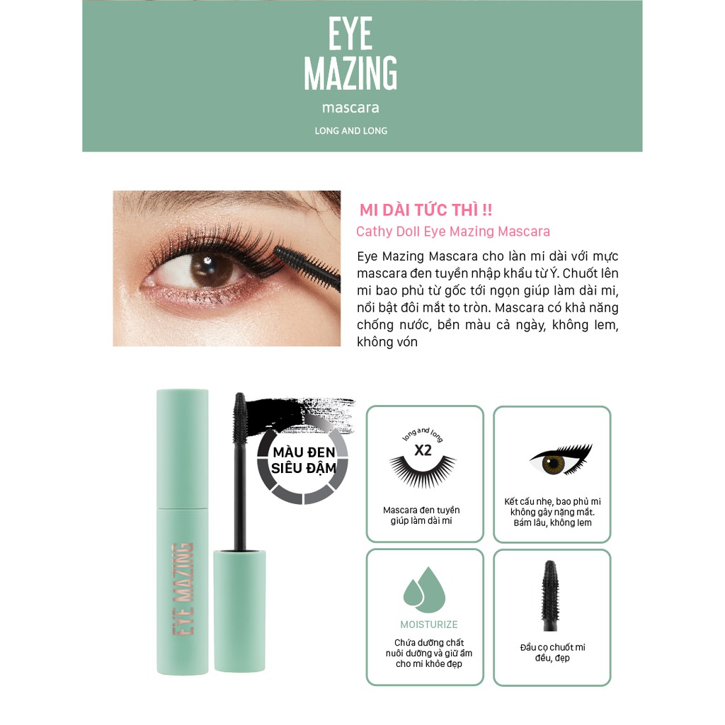 Mascara dài mi Cathy Doll Eye Mazing Mascara 9g