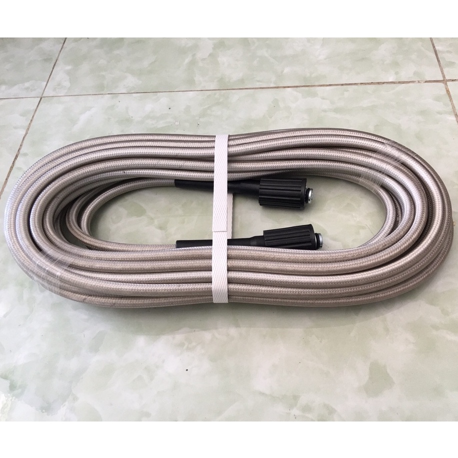 Dây cao áp dài 30m chân ren 22mm dùng cho máy xịt, rửa xe cao áp