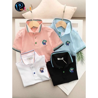Áo polo chính hãng PETIT cho bé trai bé gái từ 10-45kg tay ngắn cổ trụ viền siêu sang