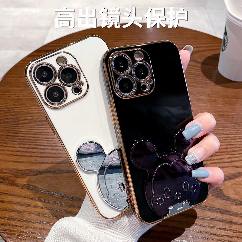 Disney Ốp Điện Thoại Hình Mickey Minnie 3D Cho iPhone 6 + 6s + 7 + 8 + xs max xr 11 pro max 12 pro max 13 pro max 14 + 14 pro max